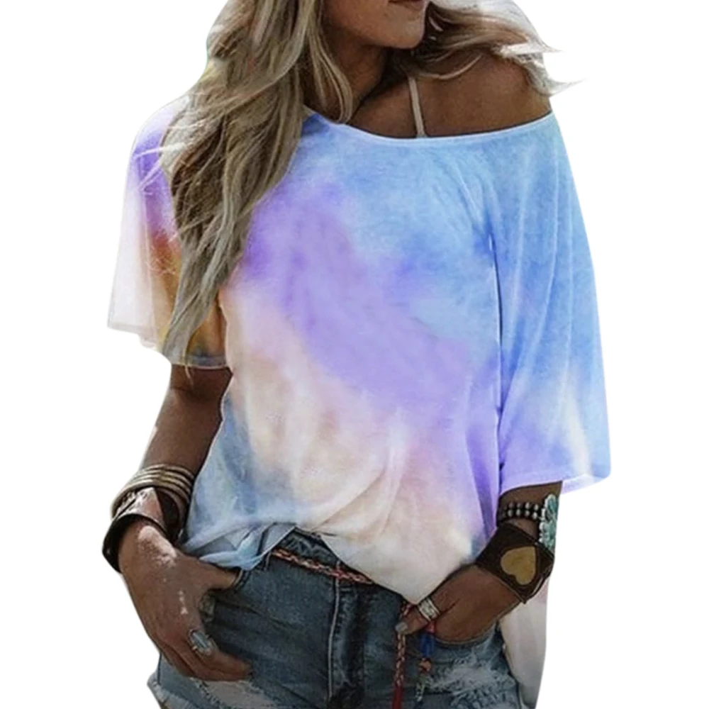 2020 Summer Ladies Women's Gradient Color Print Loose Bat Top T-Shirt Casual
2020 Summer Ladies Women's Gradient Color Print Loose Bat Top T-Shirt Casual