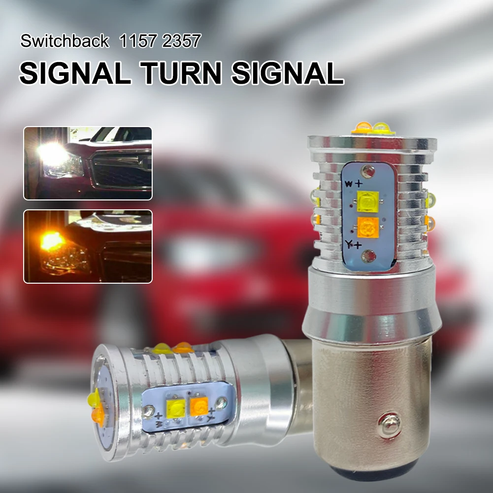 2PCS Car LED Bulb 1157 2357 Turn Signal DRL Bulb 10-SMD White Amber Dual Color 12-24V 1200LM Car Headlight Bulb Auto Lamp
2PCS Car LED Bulb 1157 2357 Turn Signal DRL Bulb 10-SMD White Amber Dual Color 12-24V 1200LM Car Headlight Bulb Auto Lamp