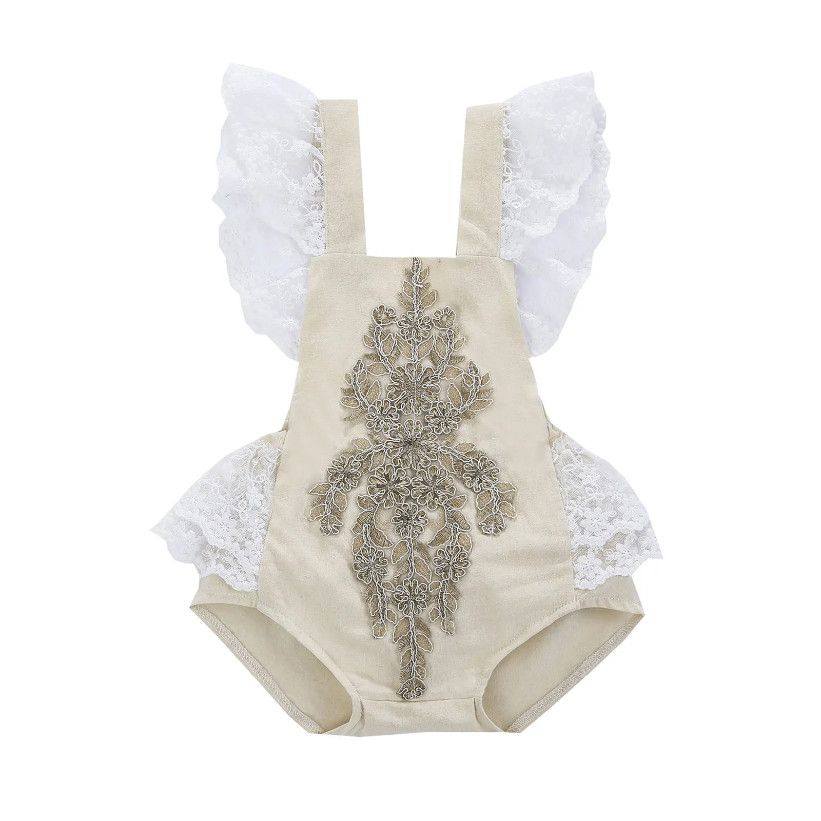 Baby Lace Romper with Embroidery Decoration, Little Princess Cute Style Summer Cool Clothing
Baby Lace Romper with Embroidery Decoration, Little Princess Cute Style Summer Cool Clothing