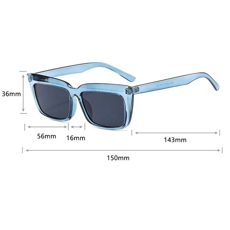 2020 New Vintage Square Sunglasses Luxury Black Leopard Transparent Frame Sun Glasses Female Shades Coulos UV400 | Аксессуары для