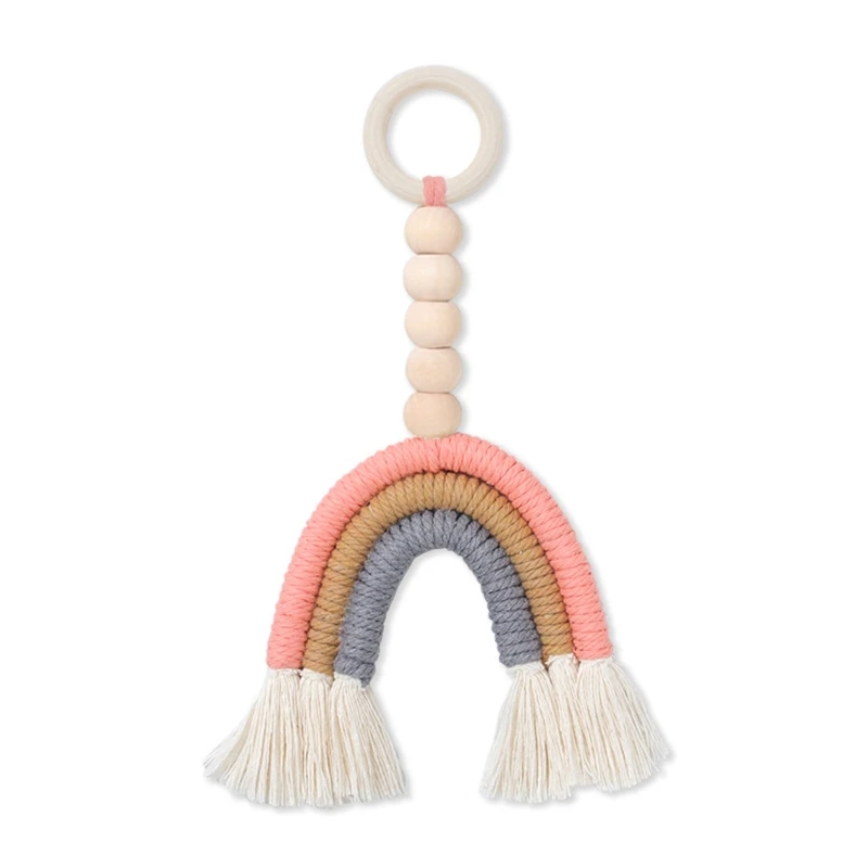 Baby Wooden Teething Ring Rainbow Tassel Macrame Nursing Teether Toy Shower Gift 97BC 
Baby Wooden Teething Ring Rainbow Tassel Macrame Nursing Teether Toy Shower Gift 97BC