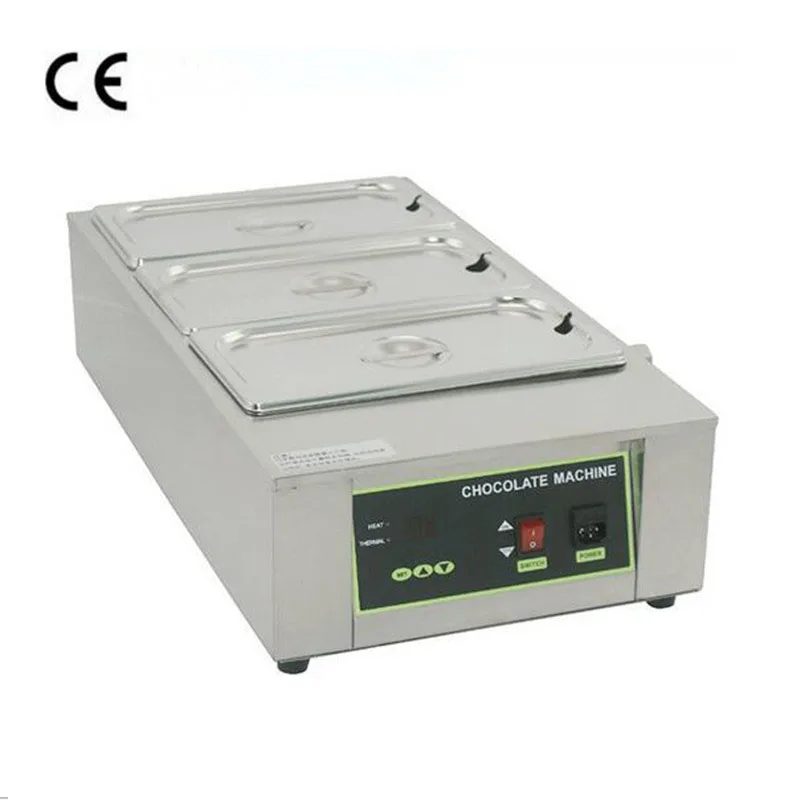 

Chocolate melting pots commercial double hot chocolate dipping melting machine cylinder electric warmer melter 2 Lattices