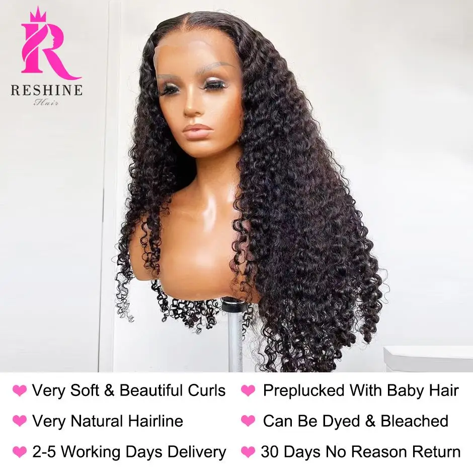 RESHINE Kinky Curly Wig 13x6 Transparent Lace Frontal Wig Preplucked 13x4 Lace Front Human Hair Wigs With Baby Hair Lace Wigs
RESHINE Kinky Curly Wig 13x6 Transparent Lace Frontal Wig Preplucked 13x4 Lace Front Human Hair Wigs With Baby Hair Lace Wigs
