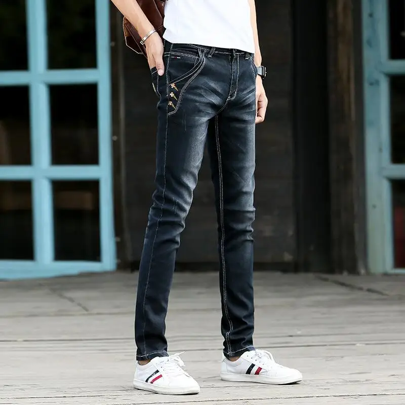 Men's High Elastic Jeans Male 2019 Spring New Washed Denim Skinny Slim Fit Stretch Straight Pants Plus Size
Men's High Elastic Jeans Male 2019 Spring New Washed Denim Skinny Slim Fit Stretch Straight Pants Plus Size