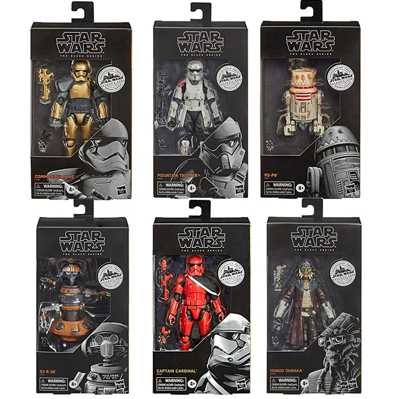 Star Wars the black serices Galaxy's Edge Captain-Cardinal Commander Pyre R5-P8 DJ R-3X Hondo Ohnaka Action Figure Model Toy
Star Wars the black serices Galaxy's Edge Captain-Cardinal Commander Pyre R5-P8 DJ R-3X Hondo Ohnaka Action Figure Model Toy