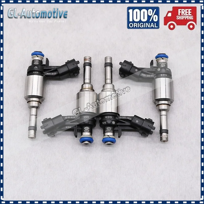 FJ1123 4pcs 0261500101 Fuel Injector for Hyundai Accent Veloster 35310-2B110 35310-2B130 0261500100
FJ1123 4pcs 0261500101 Fuel Injector for Hyundai Accent Veloster 35310-2B110 35310-2B130 0261500100