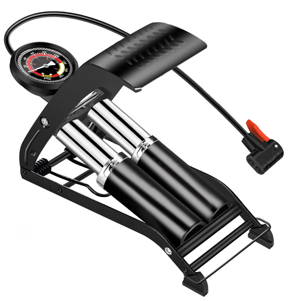 High Pressure Single Double Cylinder Foot Air Pump Precision Pressure Gauge Pedal Car Pumping Inflator Portable Car Air Pump
High Pressure Single Double Cylinder Foot Air Pump Precision Pressure Gauge Pedal Car Pumping Inflator Portable Car Air Pump