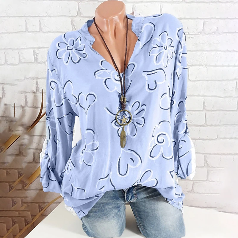 Summer 2021 plus-size women's V-neck long-sleeved print extension pullover shirt casual fashion luxury
Summer 2021 plus-size women's V-neck long-sleeved print extension pullover shirt casual fashion luxury