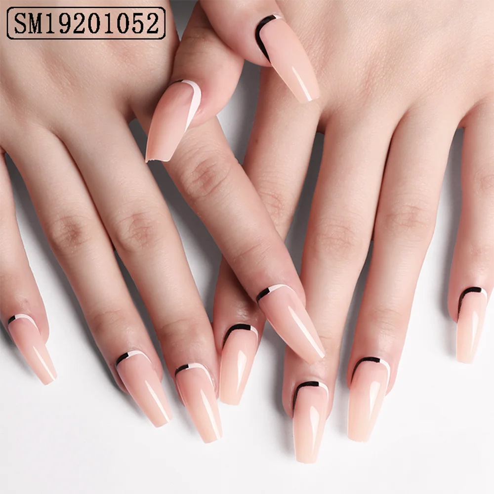 24pcs Long Coffin French Detachable Ballerina Artificial False Nails Wearable Ballerina Fake Nails Full Cover Nail Tips Decor
24pcs Long Coffin French Detachable Ballerina Artificial False Nails Wearable Ballerina Fake Nails Full Cover Nail Tips Decor