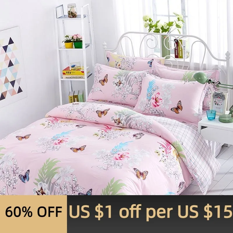100% cotton bed four-piece set, cotton twill bed linen, quilt cover, pillowcase set, single double bed, home textiles
100% cotton bed four-piece set, cotton twill bed linen, quilt cover, pillowcase set, single double bed, home textiles