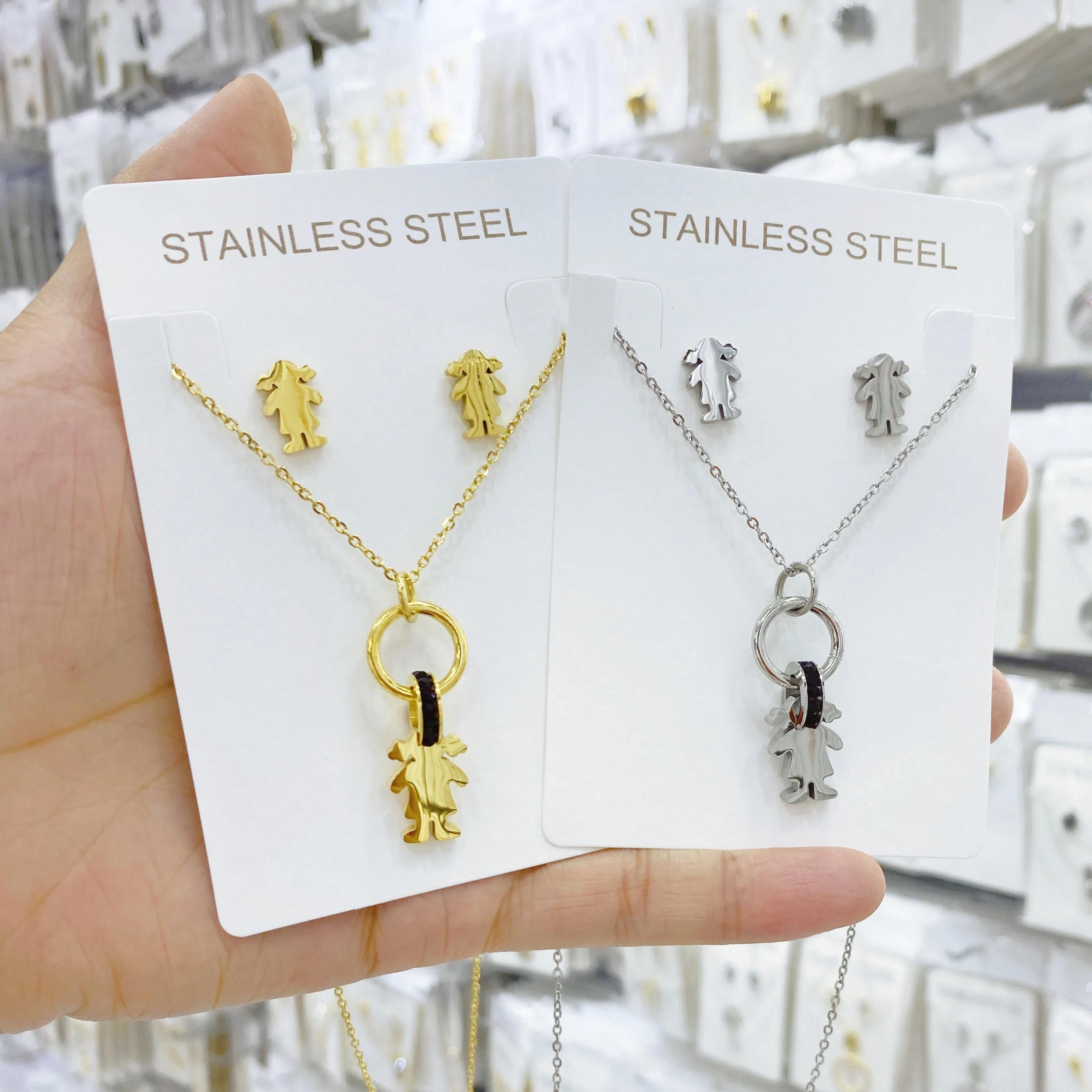 Fashion Figure Boy & Girl Pendant Necklace Stainless Steel Children Kids Necklace Gold Silver Color Chain Charm Choker wholesale
Fashion Figure Boy & Girl Pendant Necklace Stainless Steel Children Kids Necklace Gold Silver Color Chain Charm Choker wholesale