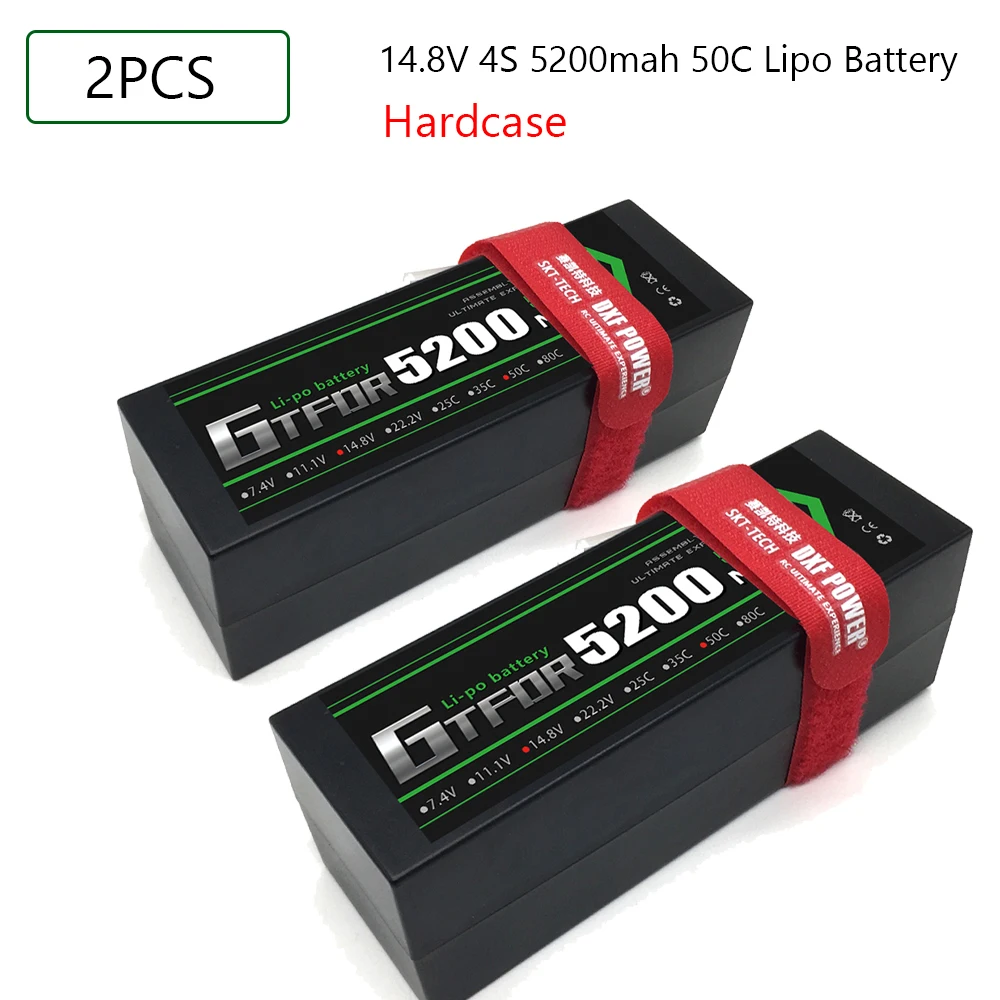 GTFDR Lipo 4S Battery 14.8V 5200mah 50C T Deans XT60 EC5 XT90 XT90-S HardCase For 1/10 1/8 Buggy Car Airplanes Boats RC Part
GTFDR Lipo 4S Battery 14.8V 5200mah 50C T Deans XT60 EC5 XT90 XT90-S HardCase For 1/10 1/8 Buggy Car Airplanes Boats RC Part