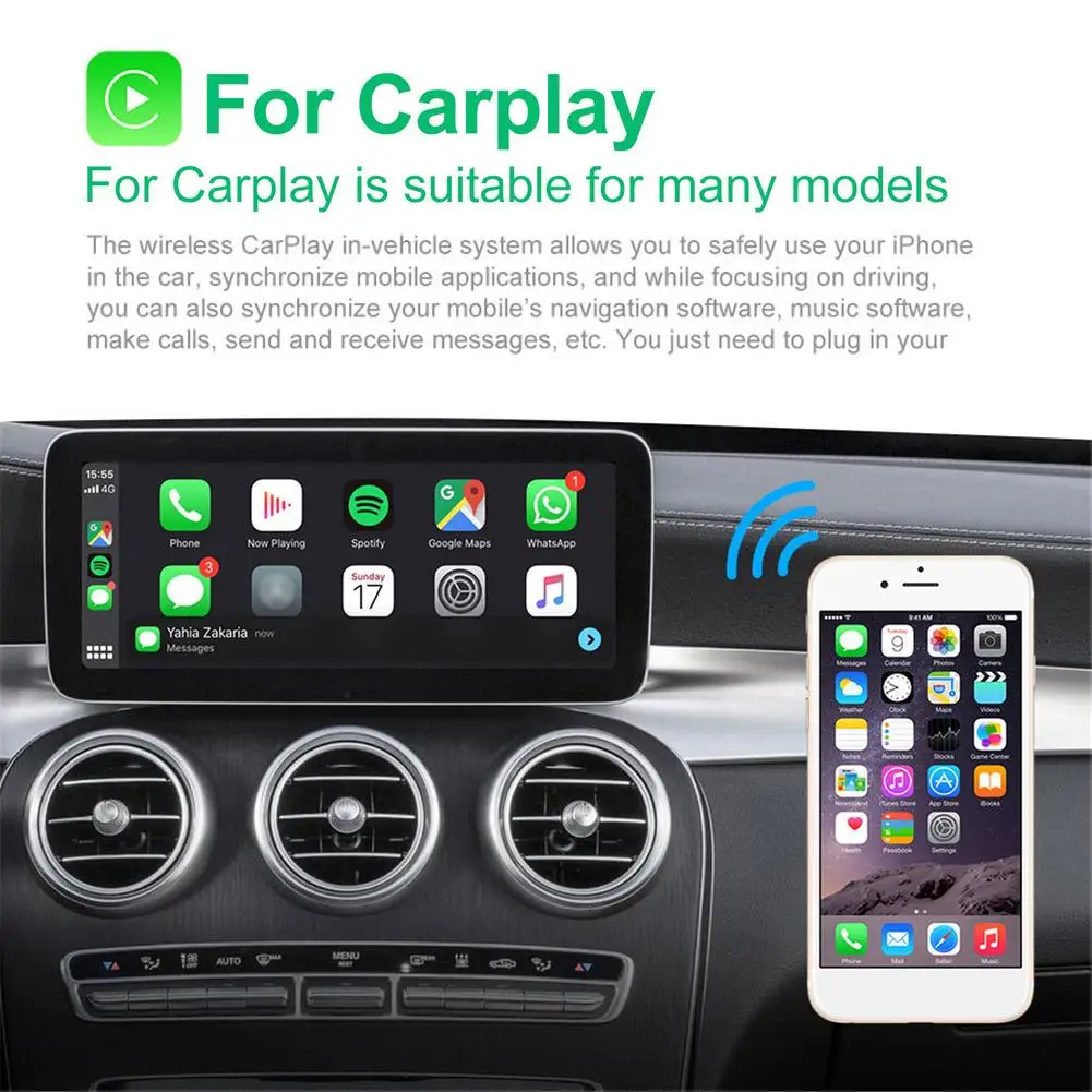 Wireless CarPlay Box Compatible With Factory Wired Carplay Mutifunctional Wireless Carplay Adapter For Car Interior Accessories
Wireless CarPlay Box Compatible With Factory Wired Carplay Mutifunctional Wireless Carplay Adapter For Car Interior Accessories