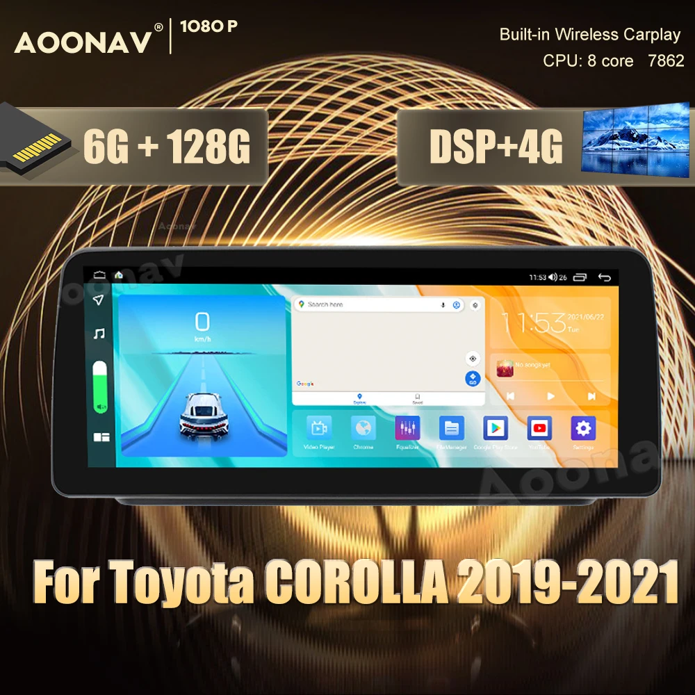 Автомагнитола 2DIN, 128 ГБ, Android 10,0 для Toyota COROLLA 2019-2021, автомобильный мультимедийный плеер, стереоприемник, GPS-навигатор, головное устройство
Автомагнитола 2DIN, 128 ГБ, Android 10,0 для Toyota COROLLA 2019-2021, автомобильный мультимедийный плеер, стереоприемник, GPS-навигатор, головное устройство