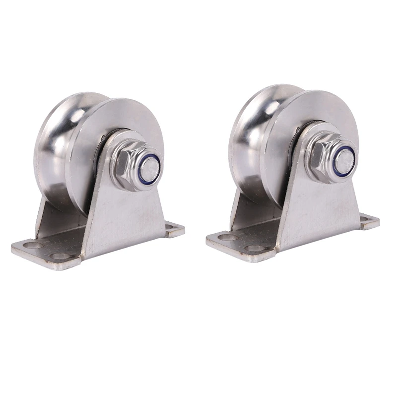 2Pack U-Type Stainless Steel Pulley Block Mute Bearings Groove Sliding Roller Track Wheel
2Pack U-Type Stainless Steel Pulley Block Mute Bearings Groove Sliding Roller Track Wheel