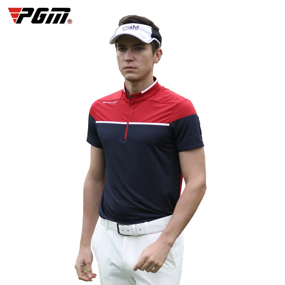 2020 PGM New golf apparel summer men's clothes short-sleeved t-shirt color matching quick-drying Zip Collar Sporty Golf Shirts
2020 PGM New golf apparel summer men's clothes short-sleeved t-shirt color matching quick-drying Zip Collar Sporty Golf Shirts