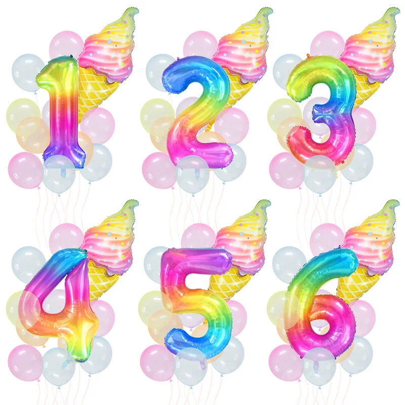 1-12Pcs Ice Cream Balloon Transparent Bubble Globos 40inch Rainbow Foil Number Ballon Supplies for Kid Birthday Party Decoration
1-12Pcs Ice Cream Balloon Transparent Bubble Globos 40inch Rainbow Foil Number Ballon Supplies for Kid Birthday Party Decoration