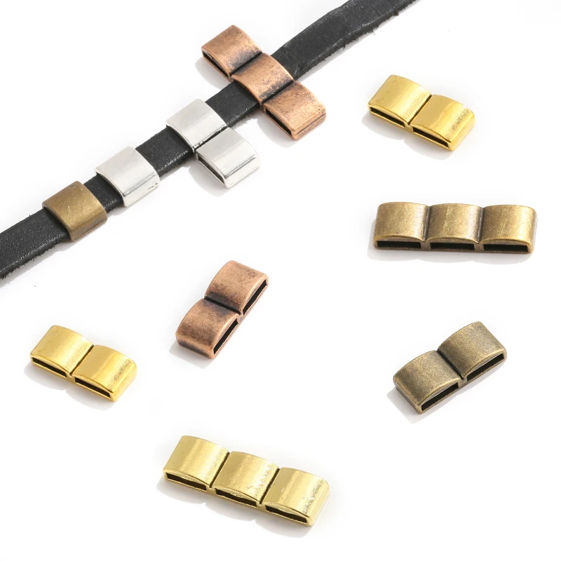 10pcs Alloy Metal Slider Spacer Beads For 10*2mm Flat Leather Cord 1/2/3 Hole Spacers DIY Bracelet Necklace Jewelry Making Craft
10pcs Alloy Metal Slider Spacer Beads For 10*2mm Flat Leather Cord 1/2/3 Hole Spacers DIY Bracelet Necklace Jewelry Making Craft
