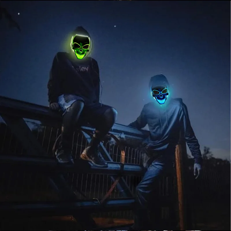 Halloween LED Skull Mask EL Wire Light up Scary Cosplay Party Costume Prop Ghost Festival Decoration
Halloween LED Skull Mask EL Wire Light up Scary Cosplay Party Costume Prop Ghost Festival Decoration