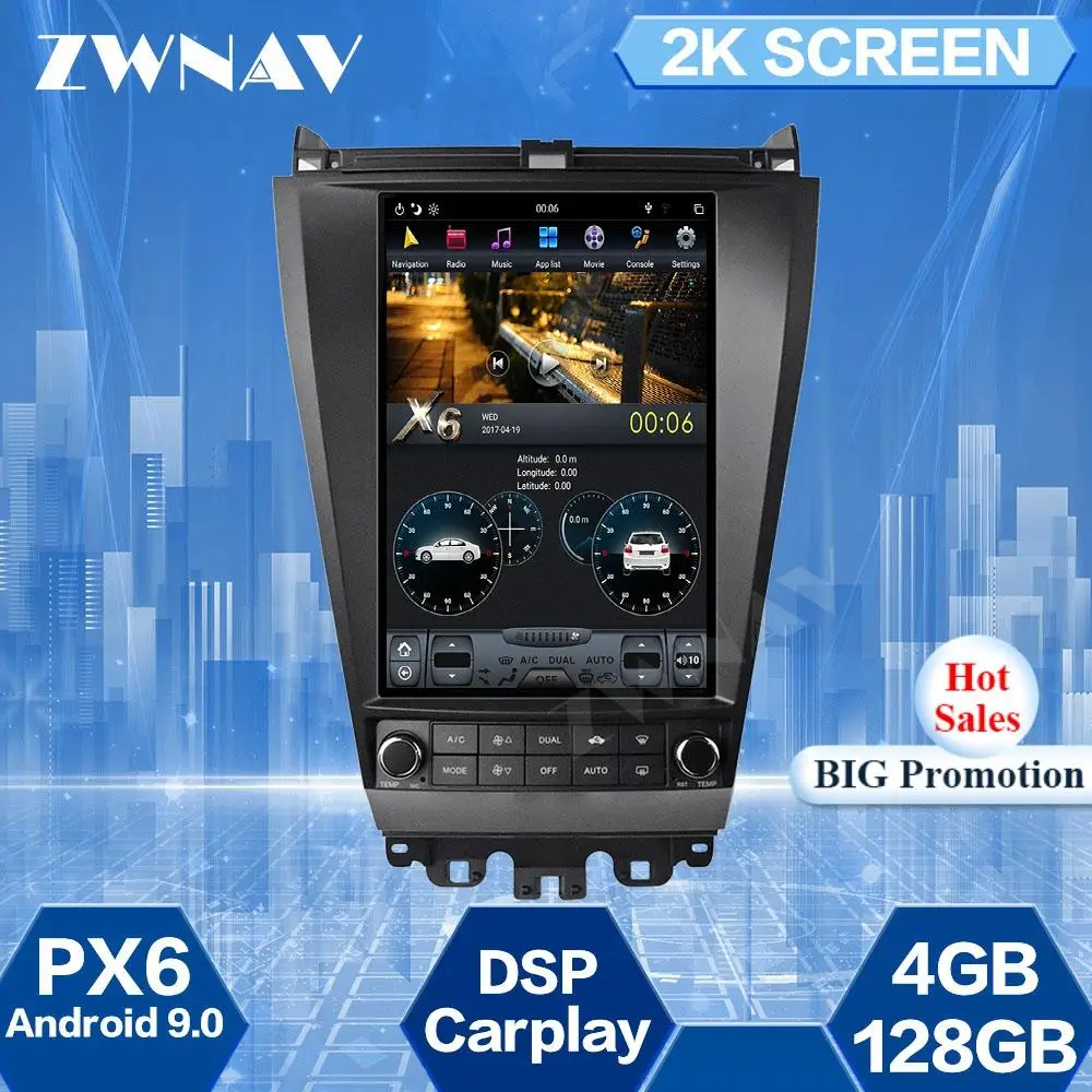 128G Tesla Style Carplay For 2003 2004 2005 2006 2007 Honda Accord 7 Android Screen Player GPS Navigation Radio Stereo Head Unit
128G Tesla Style Carplay For 2003 2004 2005 2006 2007 Honda Accord 7 Android Screen Player GPS Navigation Radio Stereo Head Unit
