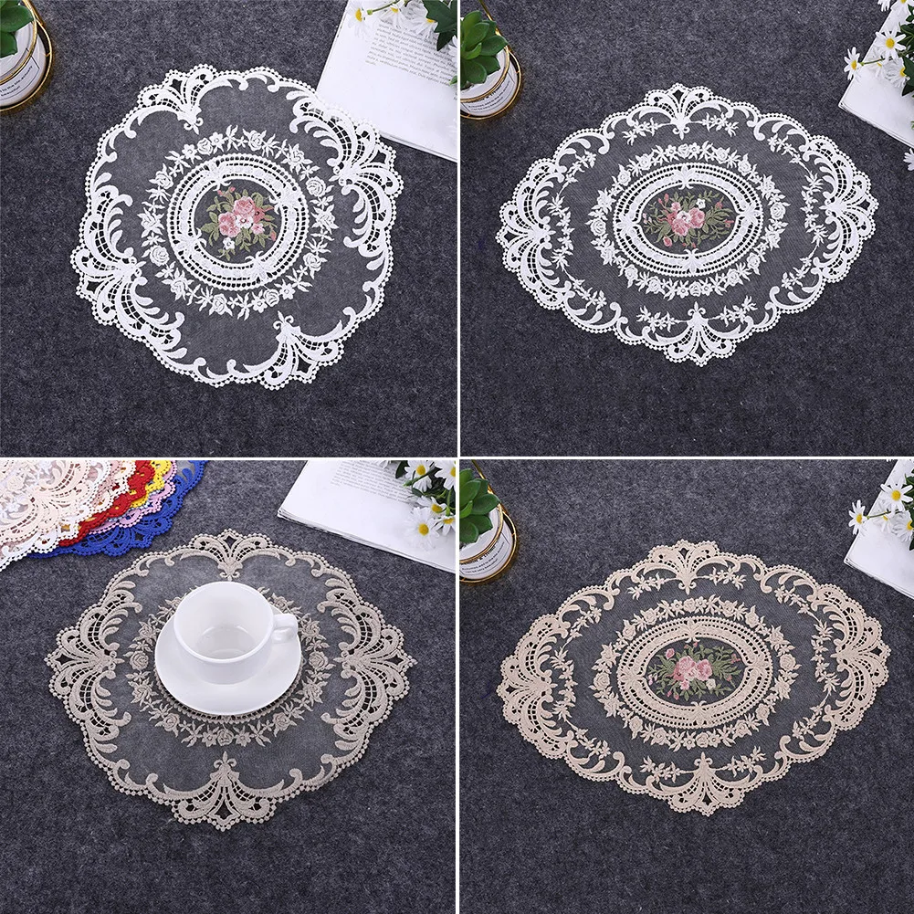 Retro Lace Coaster Placemat Embroidery Craft European Style Table Mat Anti-scald For Dining Table Insulation Plate Ornaments Mat
Retro Lace Coaster Placemat Embroidery Craft European Style Table Mat Anti-scald For Dining Table Insulation Plate Ornaments Mat