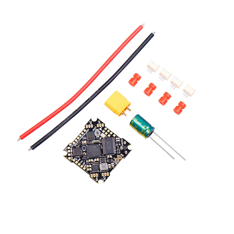 

JHEMCU GHF412AIO 2-4S MPU6000 F411 Контроллер полета BLHELIS 12A 4 в 1 ESC AIO для RC FPV зубочисток дронов 25.5X25.5mm