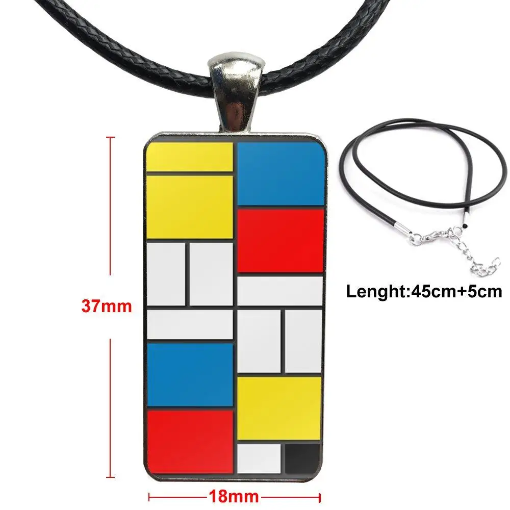 Bauhaus Style Abstract Piet Mondrian Glass Pendant Necklace Handmade Half Pendant Rectangle Necklace For Girls Wholesale
Bauhaus Style Abstract Piet Mondrian Glass Pendant Necklace Handmade Half Pendant Rectangle Necklace For Girls Wholesale