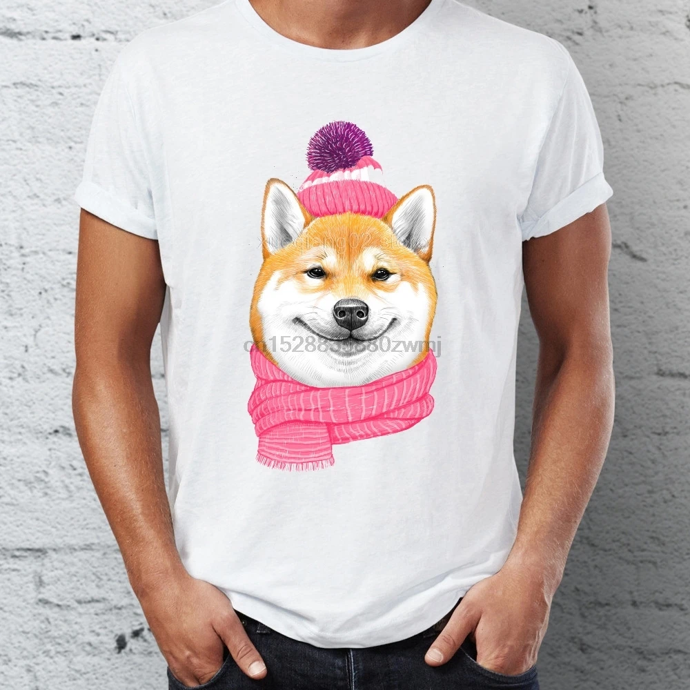 Футболка uomo Doge Сиба ину трость Inu Indossare per L'inverno Impressionante Animali| |