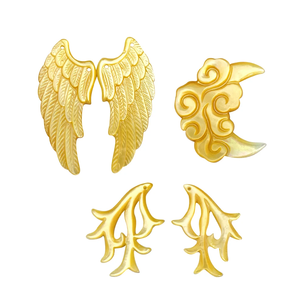2PCS Natural Yellow Mother of Pearl Shell Carved Pendant Charm Wing Shells for Jewelry Making DIY Necklace Hair Clip Accessories
2PCS Natural Yellow Mother of Pearl Shell Carved Pendant Charm Wing Shells for Jewelry Making DIY Necklace Hair Clip Accessories
