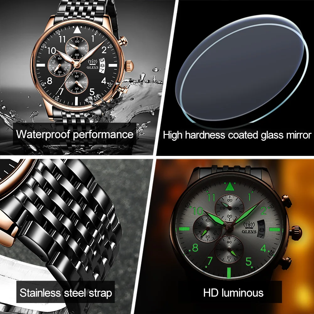 OLEVS 2020 New Fashion Mens Watches Top Brand with Stainless Steel Luxury Sports Chronograph High Quality Quartz Watch Men
OLEVS 2020 New Fashion Mens Watches Top Brand with Stainless Steel Luxury Sports Chronograph High Quality Quartz Watch Men