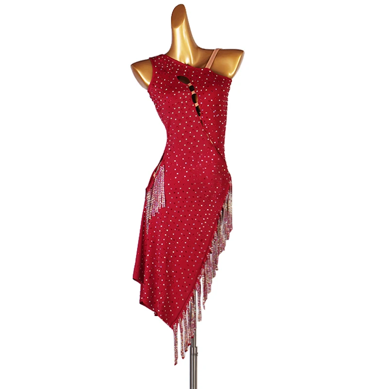 Latin Dance Costume Women Adult Sleeveless Elegant Rhinestone Fringe Dress Rumba Tango Samba Competition Stage Clothing DQL5562
Latin Dance Costume Women Adult Sleeveless Elegant Rhinestone Fringe Dress Rumba Tango Samba Competition Stage Clothing DQL5562