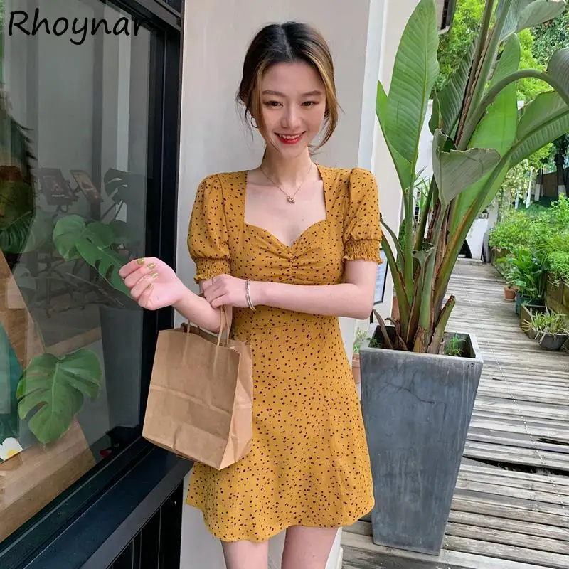 Dresses Women Short-sleeve Sweet Girls Mini Summer Design Square Collar Tender Ladies Elegant Holiday Printing Ins Female Newest
Dresses Women Short-sleeve Sweet Girls Mini Summer Design Square Collar Tender Ladies Elegant Holiday Printing Ins Female Newest