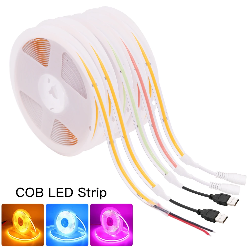 LED COB Strip Light 5V USB Powered 320 LEDs High Density Flexible LED Tape Rope Red Blue Green Pink Yellow FOB Linear Lighting
LED COB Strip Light 5V USB Powered 320 LEDs High Density Flexible LED Tape Rope Red Blue Green Pink Yellow FOB Linear Lighting