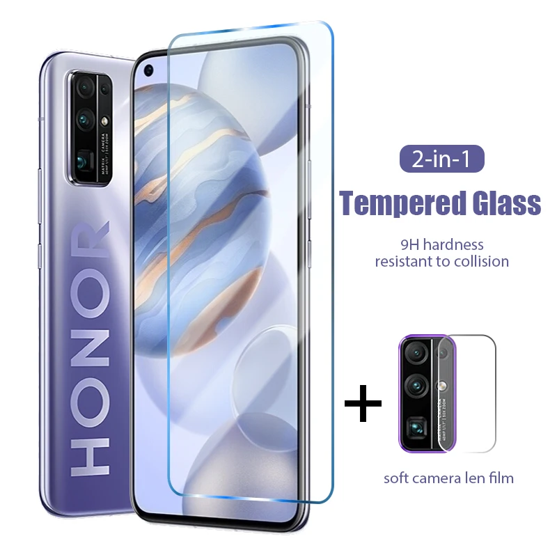 Закаленное стекло 2 в 1 для Honor 10X Lite X10 5G 9X Premium 8X 7X Защитная пленка объектива камеры