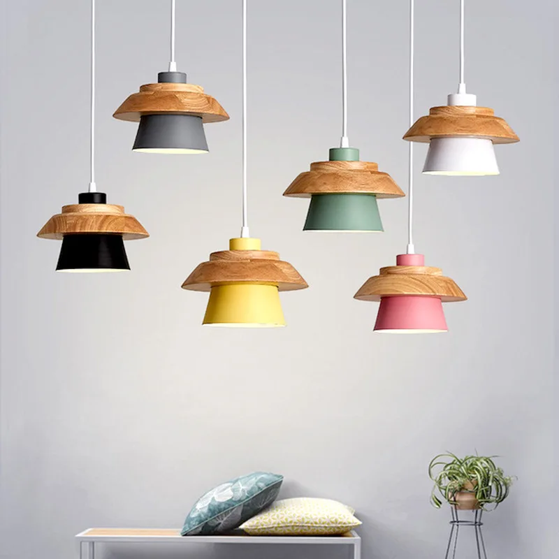 Modern Newest Macaroon Small Pendant Lights Creative Personality Wood Iron Restaurant Bar Bedroom Balcony Color Decorative Lamp
Modern Newest Macaroon Small Pendant Lights Creative Personality Wood Iron Restaurant Bar Bedroom Balcony Color Decorative Lamp
