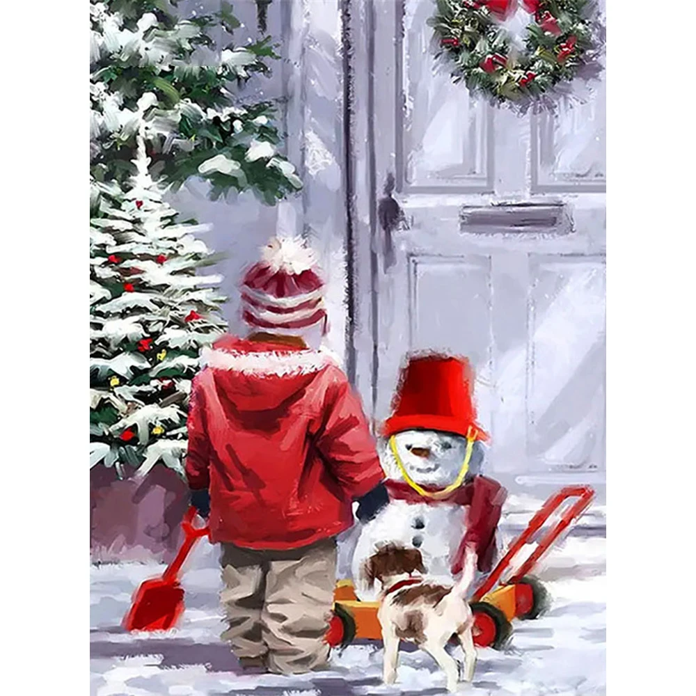 XUEQIXIAOZU Full Round Kid and snowman Diamond embroidery 5D DIY Diamond painting Diamond mosaic painting decoration gifts New 
XUEQIXIAOZU Full Round Kid and snowman Diamond embroidery 5D DIY Diamond painting Diamond mosaic painting decoration gifts New