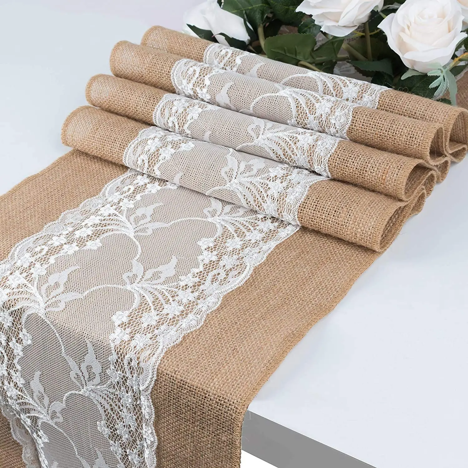 Vintage Retro Burlap Linen Jute Event Party Supplies Grass Wedding Table Cloth Tablecloth Christmas White Lace Table Runner
Vintage Retro Burlap Linen Jute Event Party Supplies Grass Wedding Table Cloth Tablecloth Christmas White Lace Table Runner