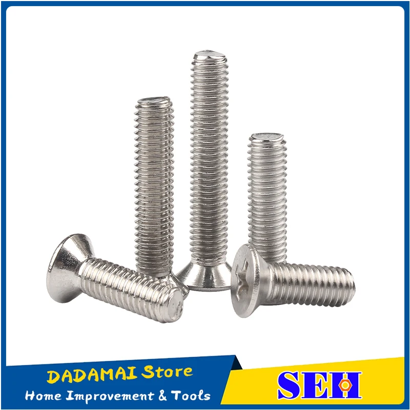 10/20/50Pcs 304 Stainless Steel Cross Screw M2 M2.5 M3 M4 M5 M6 Phillips Flat Countersunk Head Screw Bolt 
10/20/50Pcs 304 Stainless Steel Cross Screw M2 M2.5 M3 M4 M5 M6 Phillips Flat Countersunk Head Screw Bolt