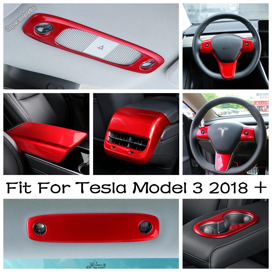 Red Interior Parts For Tesla Model 3 2018 - 2021 Armrest Box Protective Covers Rear Seat Water Cup Holder Trim Modification ABS
Red Interior Parts For Tesla Model 3 2018 - 2021 Armrest Box Protective Covers Rear Seat Water Cup Holder Trim Modification ABS