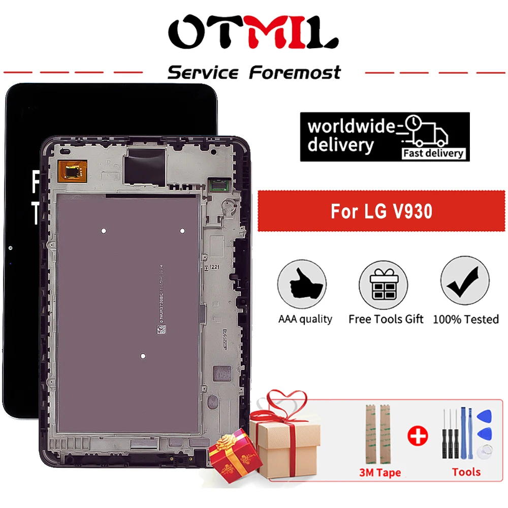 OTMIL 10.1" For LG V930 LCD Display Touch Screen with Frame Digitizer with Frame for LG V930 V940 Tablet LCD Display Assembly
OTMIL 10.1" For LG V930 LCD Display Touch Screen with Frame Digitizer with Frame for LG V930 V940 Tablet LCD Display Assembly