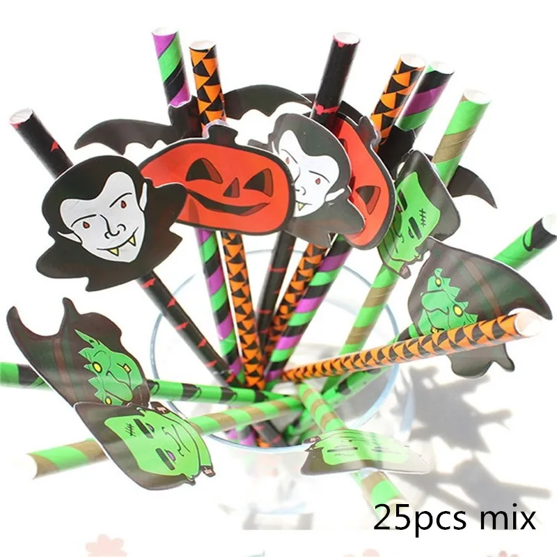 25pcs Halloween Disposable Party Straws Bat Skull Drinking Straws Holiday Bar Home Party Halloween Decoration
25pcs Halloween Disposable Party Straws Bat Skull Drinking Straws Holiday Bar Home Party Halloween Decoration