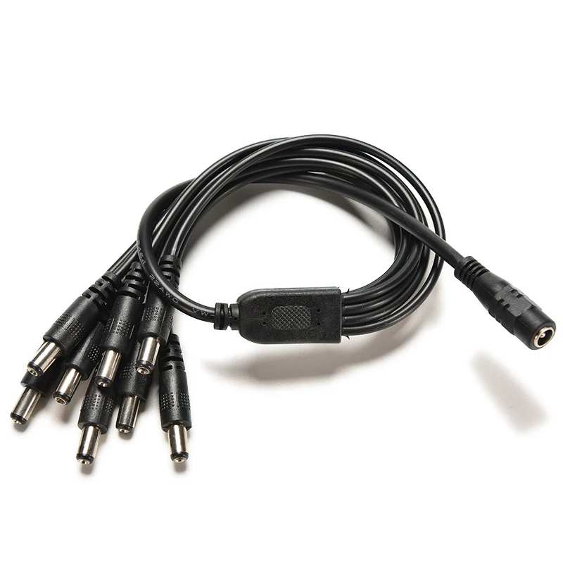 DC 12V 1 Female to 8 Male Plug Connector Power Supply Adapter Cable Pigtails with 8 Port for Security Camera
DC 12V 1 Female to 8 Male Plug Connector Power Supply Adapter Cable Pigtails with 8 Port for Security Camera