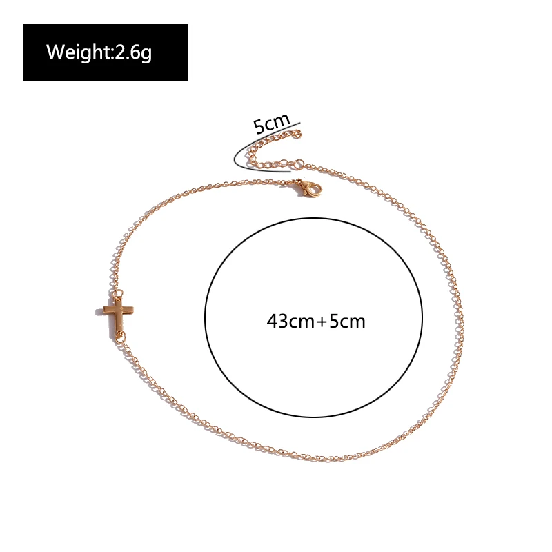 Minimalism Religion Cross Necklaces for Women Female Alloy Clavicle Choker Necklaces Pendants Girls Collares Jewelry
Minimalism Religion Cross Necklaces for Women Female Alloy Clavicle Choker Necklaces Pendants Girls Collares Jewelry