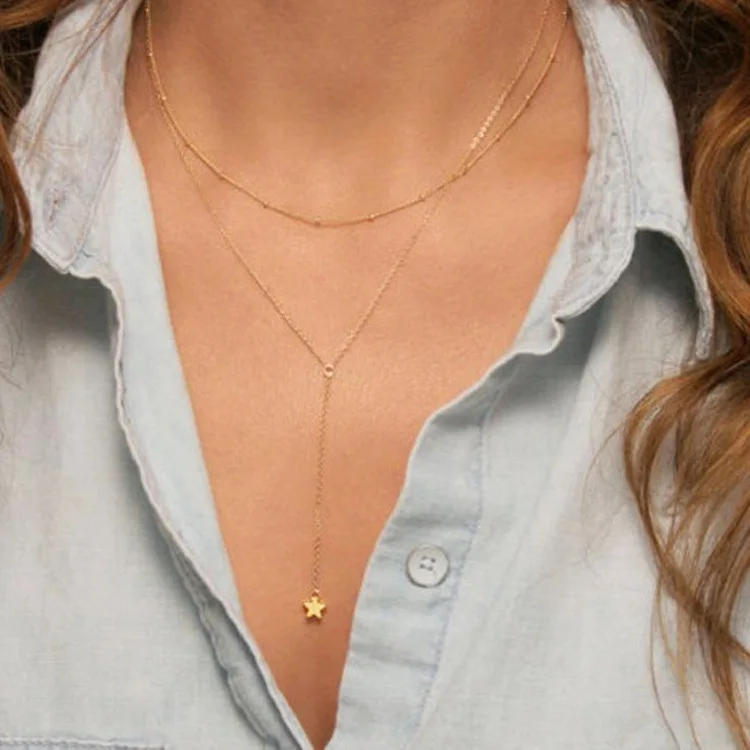 100pcs/lot retro minimalist style street shooting new stars tassel long double-layer copper chain clothing accessories jewelry
100pcs/lot retro minimalist style street shooting new stars tassel long double-layer copper chain clothing accessories jewelry