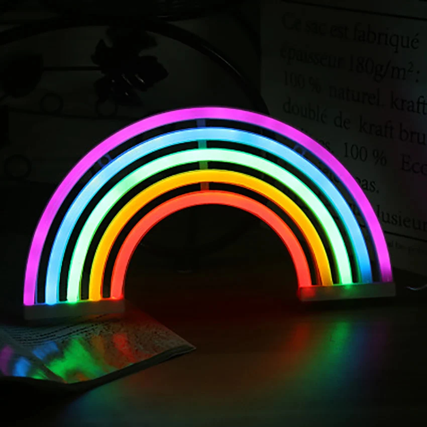 Neon Light Decoration Rainbow Lamp Children Bedroom LED Wall Light Neon Bulb Tube Living Room Corridor Lighting
Neon Light Decoration Rainbow Lamp Children Bedroom LED Wall Light Neon Bulb Tube Living Room Corridor Lighting