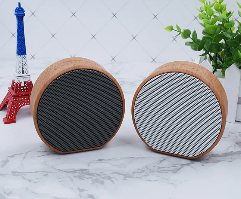 Мини Портативный Деревянный беспроводной Bluetooth 3D часы-будильник Mp3 музыка