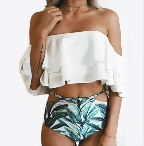 Swimwear-piece swimming suit for women Shorts Free Shipping Lotus Leaf Large One-Shoulder Pleated Leopard Printed Bikini Set
Swimwear-piece swimming suit for women Shorts Free Shipping Lotus Leaf Large One-Shoulder Pleated Leopard Printed Bikini Set