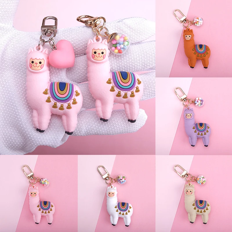 DIY Handmade Gift Llama Key Chain Women Bag Love Heart Color Ball Pendant Korean Fashion Cartoon Epoxy Alpaca Keychain Trinket
DIY Handmade Gift Llama Key Chain Women Bag Love Heart Color Ball Pendant Korean Fashion Cartoon Epoxy Alpaca Keychain Trinket