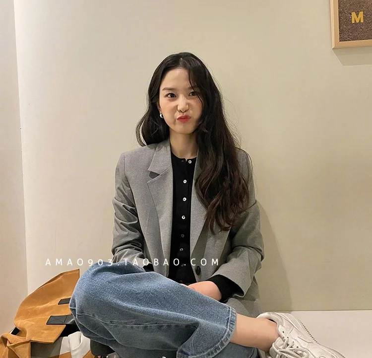 GVUW Women's Jackets Autumn 2021 Leads The Star To Wear The Same Grey Blazer For Korean Women Bimba Y Female KB7173
GVUW Women's Jackets Autumn 2021 Leads The Star To Wear The Same Grey Blazer For Korean Women Bimba Y Female KB7173