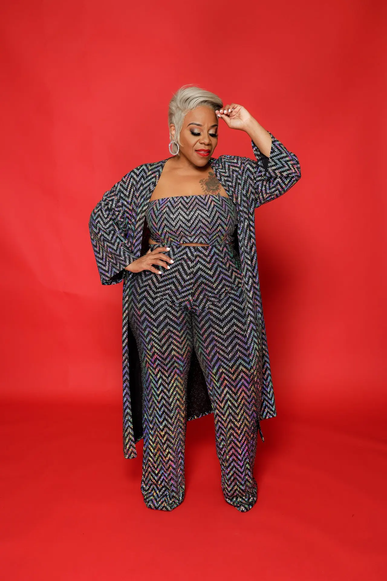 2021 Spring Plus Size Women Striped Printing Three Piece Sets Casual Tank Tops High Waist Loose Pants + Midi Cardigan Outfits
2021 Spring Plus Size Women Striped Printing Three Piece Sets Casual Tank Tops High Waist Loose Pants + Midi Cardigan Outfits